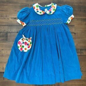 Vintage House Of Hatten Inc. Smocked Corduroy Dress EUC Size 4T